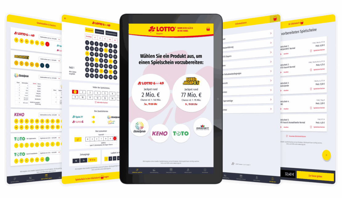 Referenz LOTTO Bayern Staepp Service Terminal App